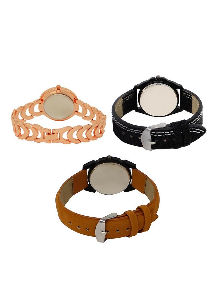 set of 3 round dial analog watch combo -(lk202-234-235) - 15683254 -  Standard Image - 1
