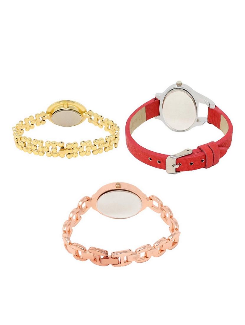 set of 3 round dial analog watch combo -(lk203-206-210) - 15683350 -  Standard Image - 1