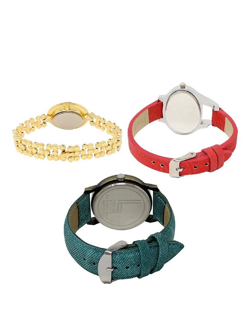 set of 3 round dial analog watch combo -(lk203-206-229) - 15683368 -  Standard Image - 1