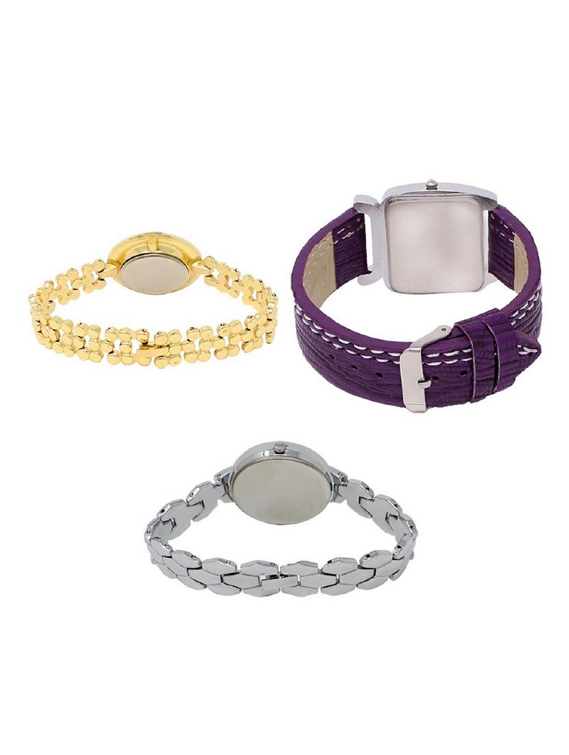 set of 3 round dial analog watch combo -(lk203-207-223) - 15683394 -  Standard Image - 1