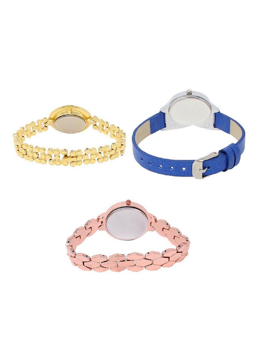 set of 3 round dial analog watch combo -(lk203-208-215) - 15683417 -  Standard Image - 1