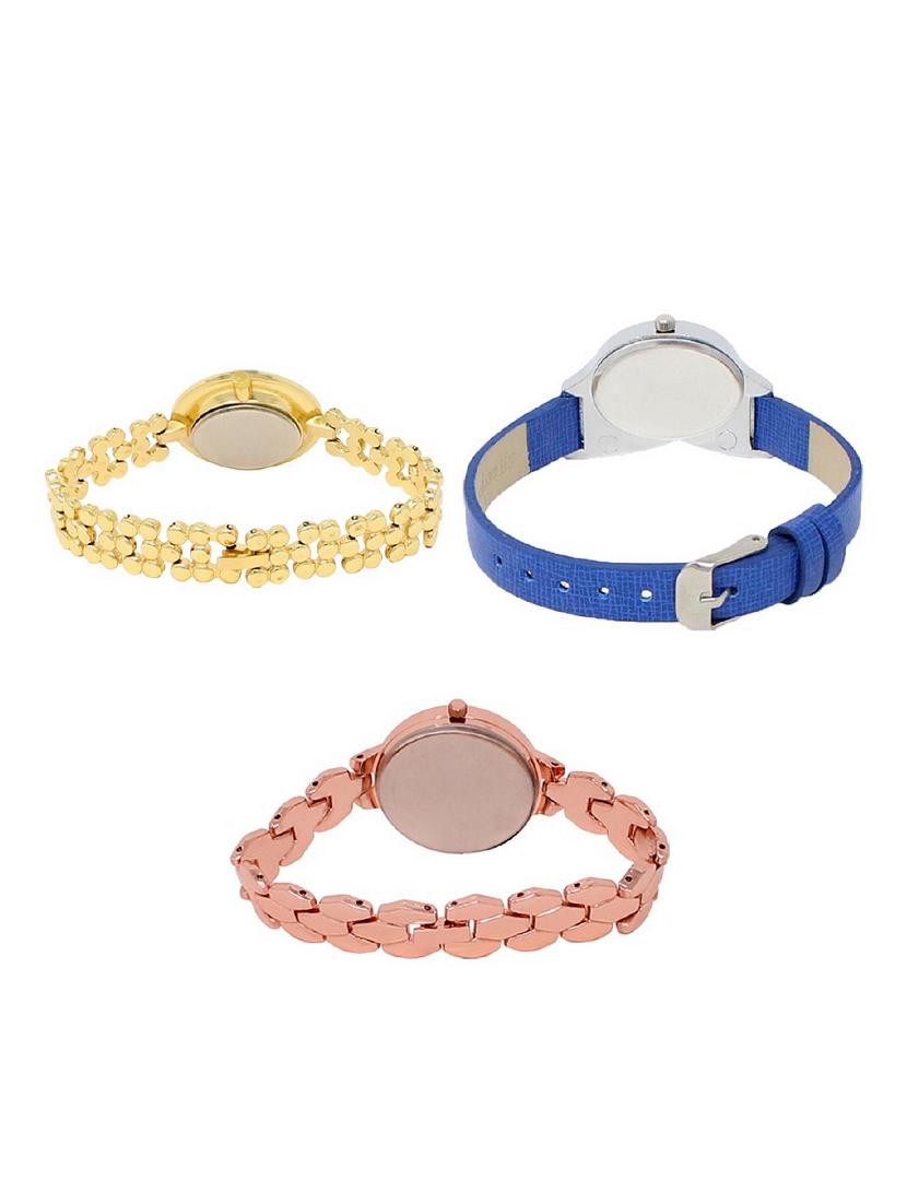 set of 3 round dial analog watch combo -(lk203-208-222) - 15683423 - Standard Image - 1