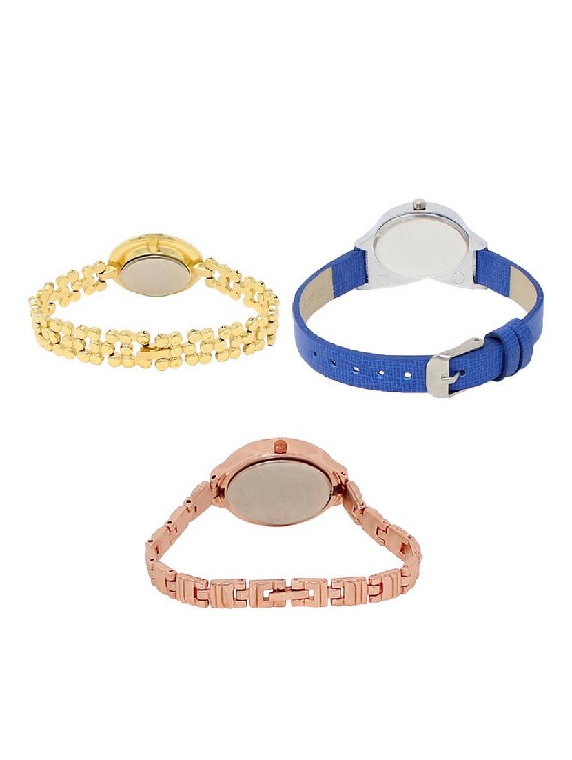 set of 3 round dial analog watch combo -(lk203-208-225) - 15683426 - Standard Image - 1