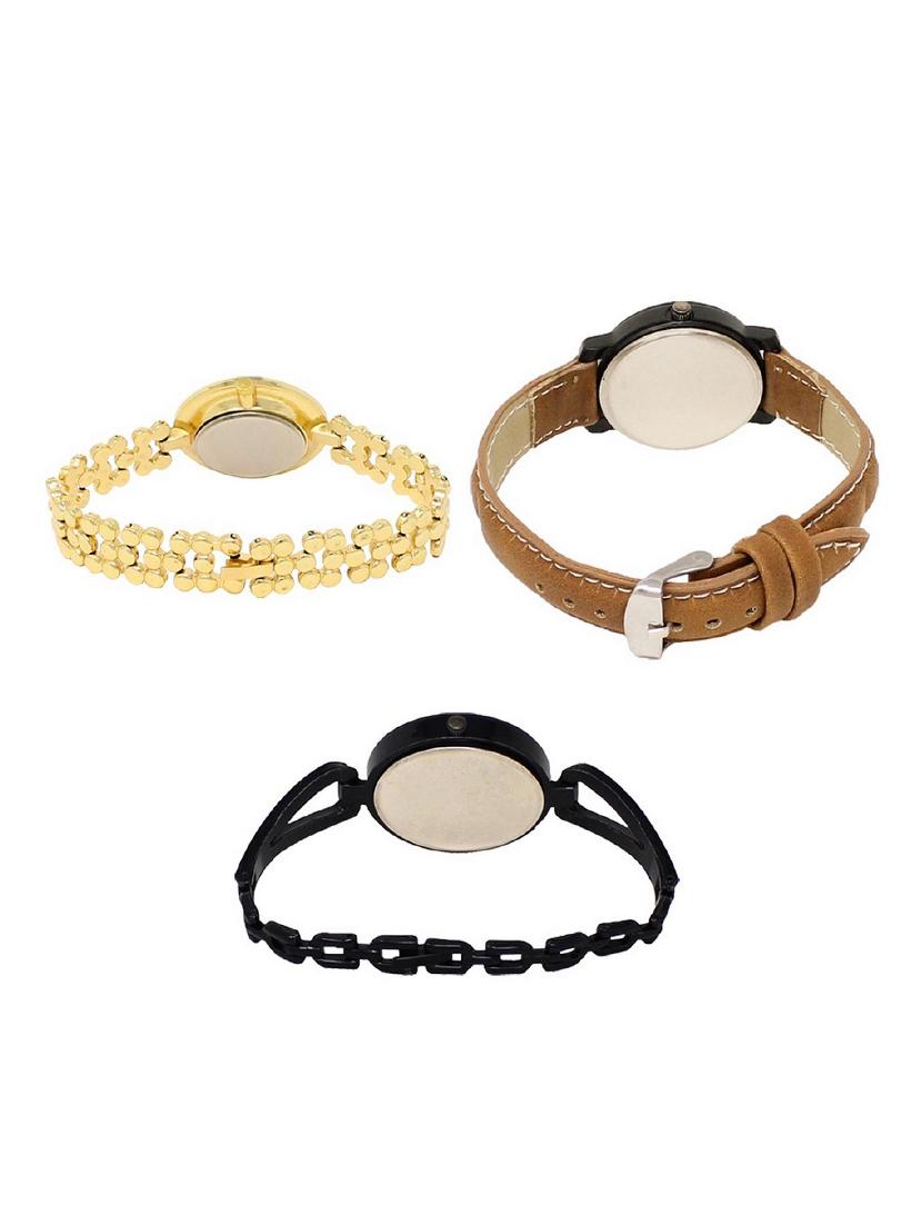 set of 3 round dial analog watch combo -(lk203-209-211) - 15683442 - Standard Image - 1