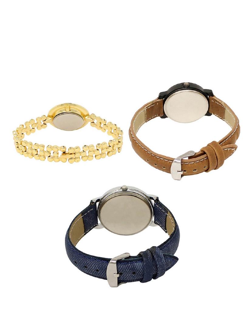 set of 3 round dial analog watch combo -(lk203-209-241) - 15683470 - Standard Image - 1