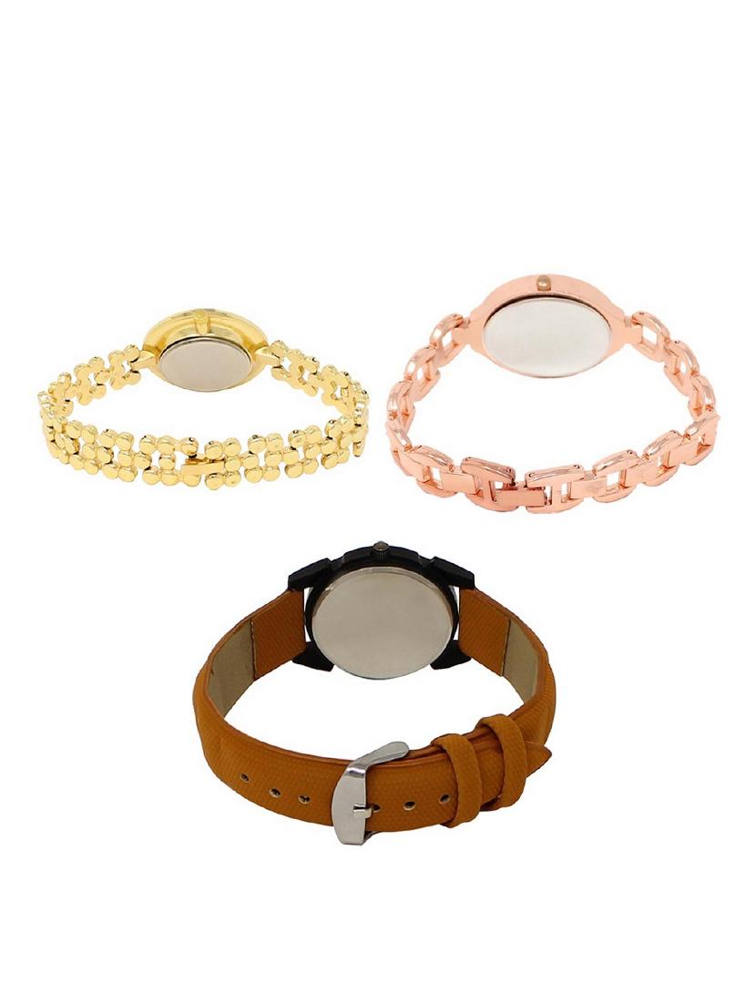 set of 3 round dial analog watch combo -(lk203-210-235) - 15683484 -  Standard Image - 1