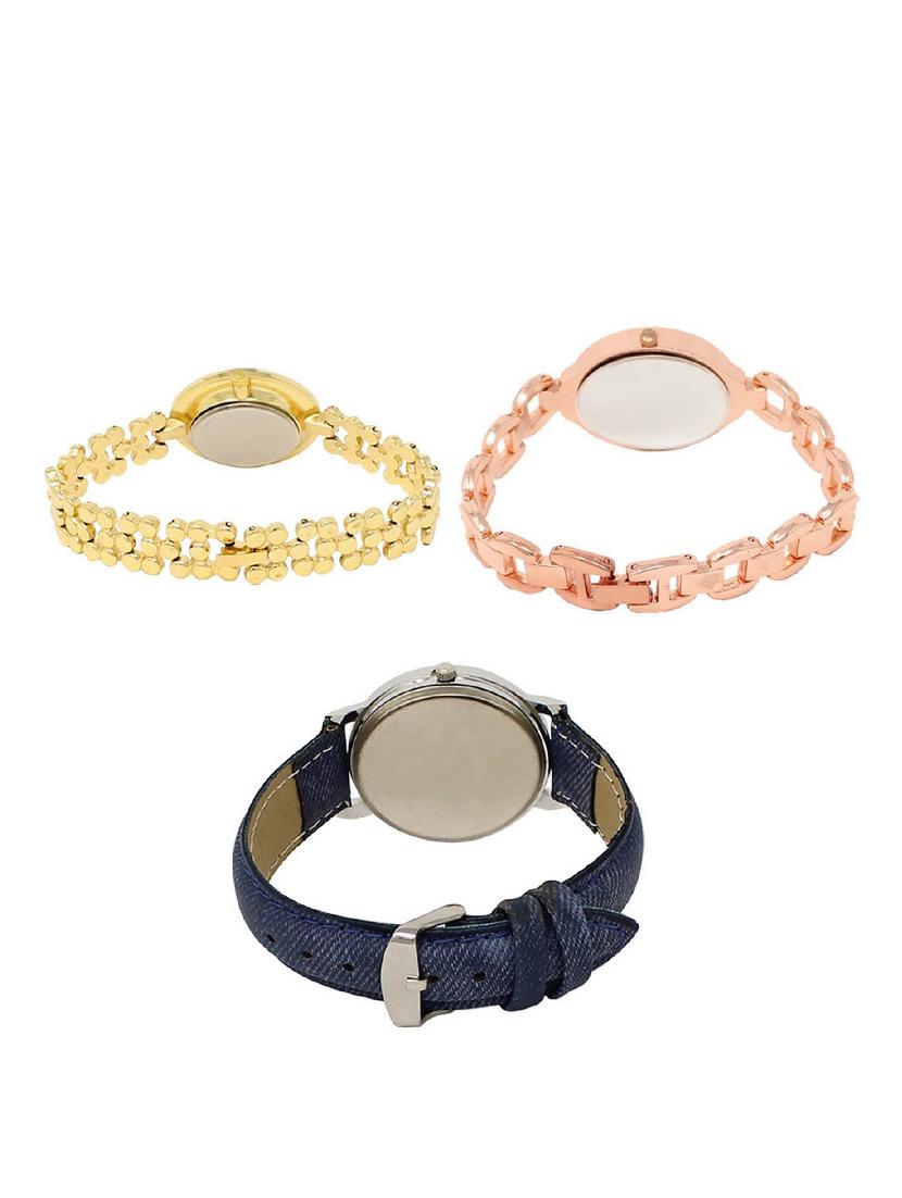 set of 3 round dial analog watch combo -(lk203-210-241) - 15683489 - Standard Image - 1