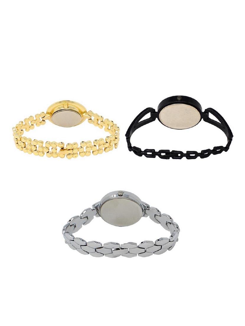 set of 3 round dial analog watch combo -(lk203-211-223) - 15683498 - Standard Image - 1