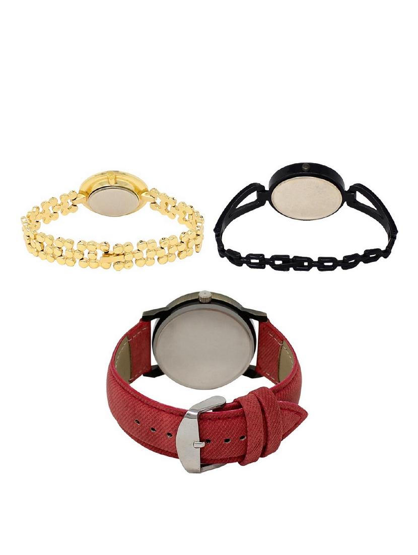 set of 3 round dial analog watch combo -(lk203-211-230) - 15683505 -  Standard Image - 1