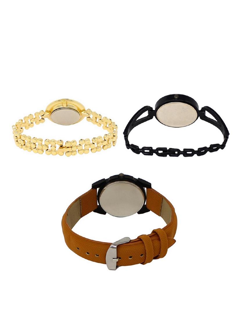 set of 3 round dial analog watch combo -(lk203-211-235) - 15683508 -  Standard Image - 1