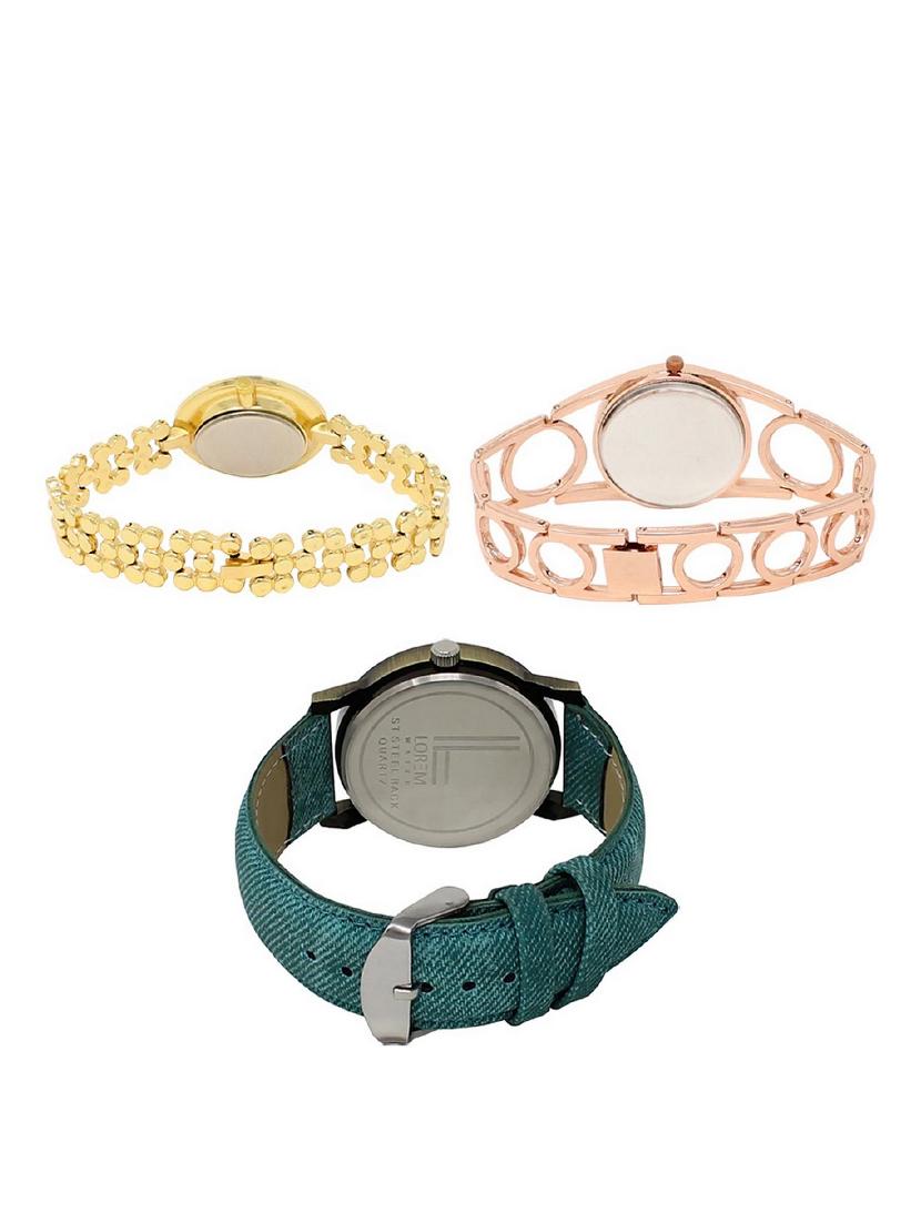 set of 3 round dial analog watch combo -(lk203-213-229) - 15683545 - Standard Image - 1