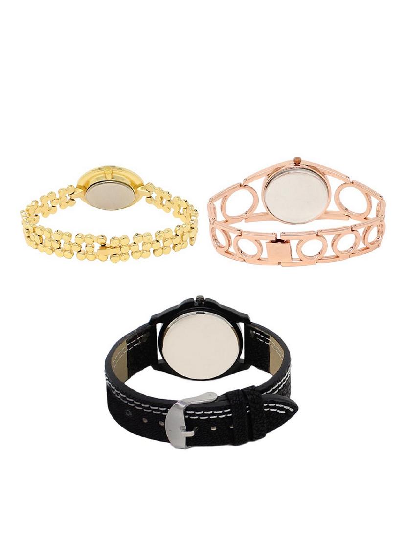 set of 3 round dial analog watch combo -(lk203-213-234) - 15683548 -  Standard Image - 1