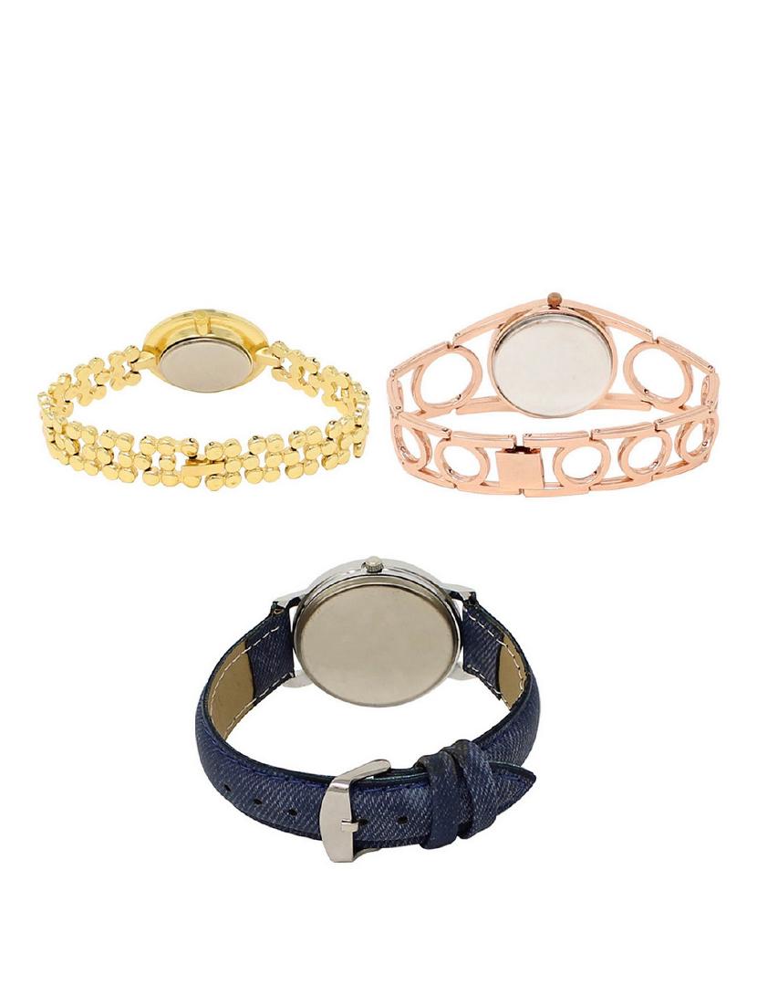 set of 3 round dial analog watch combo -(lk203-213-241) - 15683554 - Standard Image - 1
