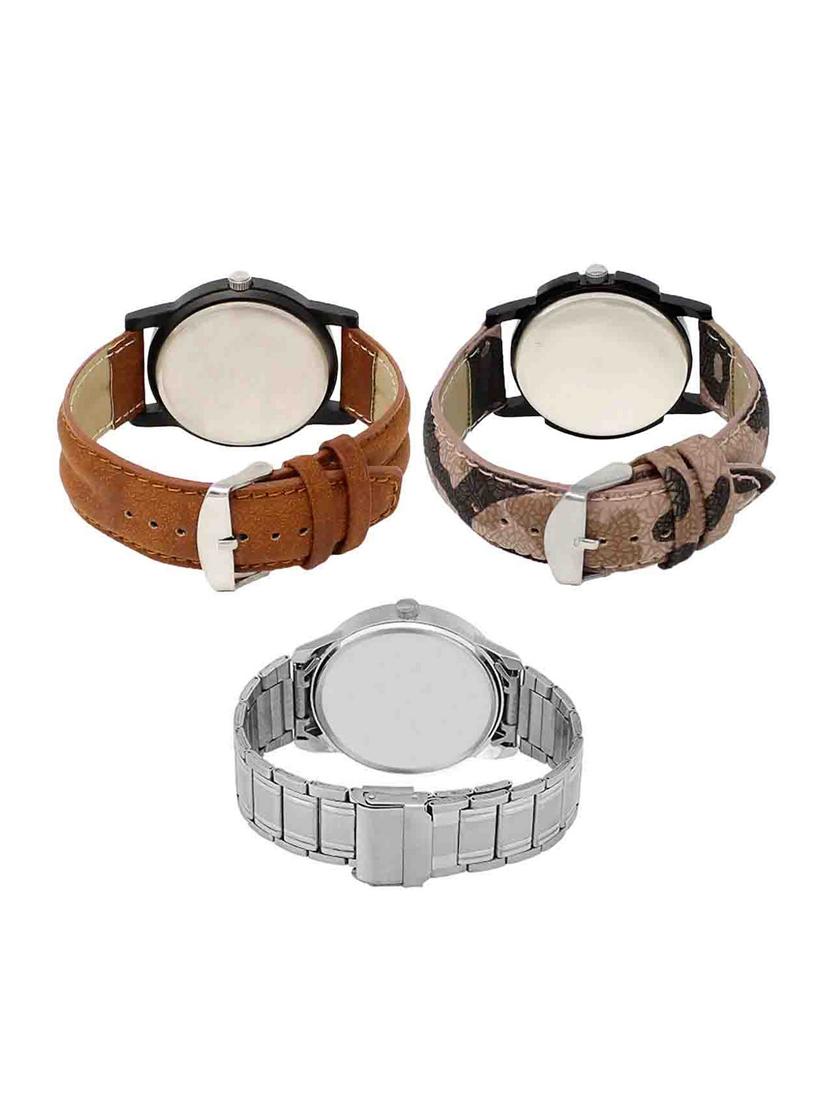 round dial analog watch set of 3 - 15683593 - Standard Image - 1