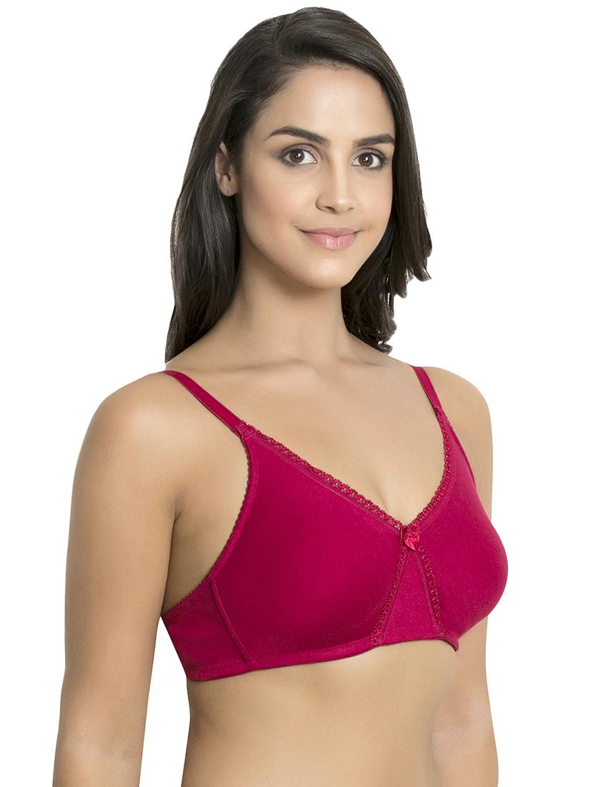 lace trim solid bra - 15691444 - Standard Image - 1