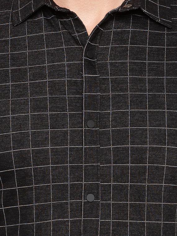 black cotton casual shirt - 15691490 - Standard Image - 4