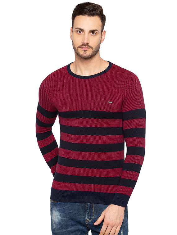 red cotton pullover