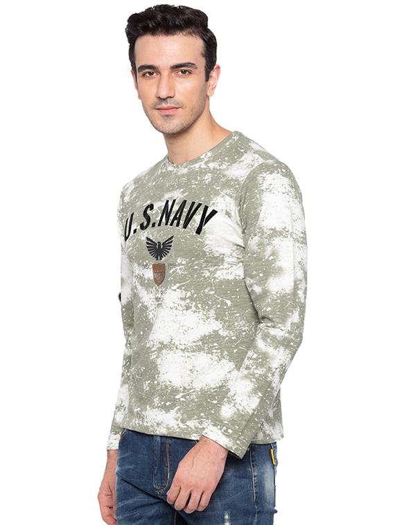 green cotton all over print t-shirt - 15691545 -  Standard Image - 1