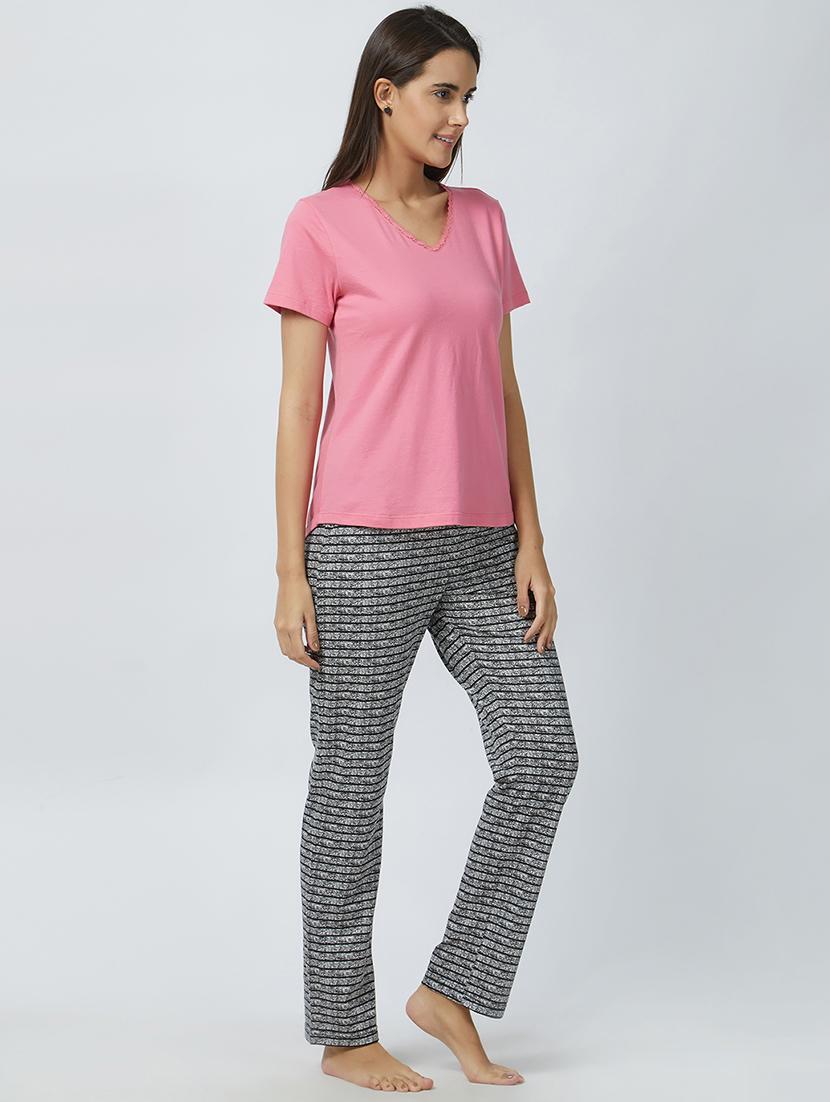 printed nightwear pajama set - 15692842 -  Standard Image - 1