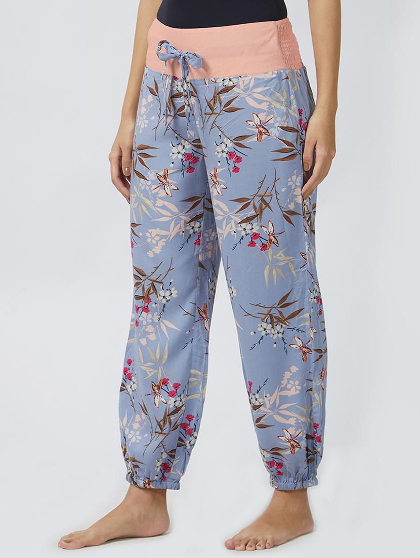 drawstring waist floral pajama - 15692882 - Standard Image - 1