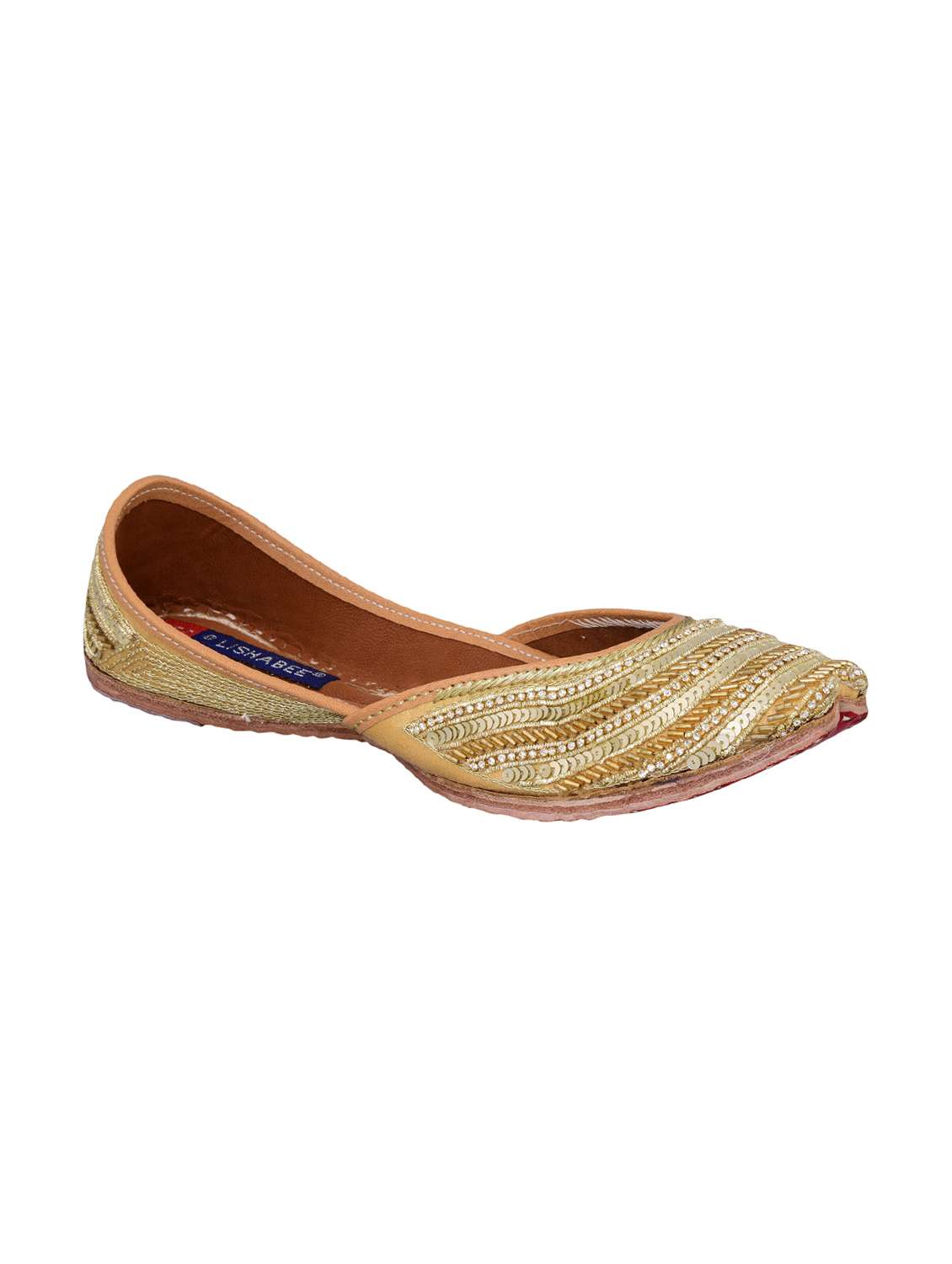 gold slip on jutis