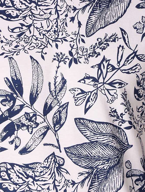 white cotton all over print t-shirt - 15695196 -  Standard Image - 4