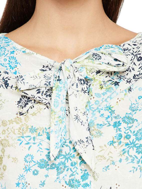 women's straight tie-up neck top - 15695544 -  Standard Image - 4