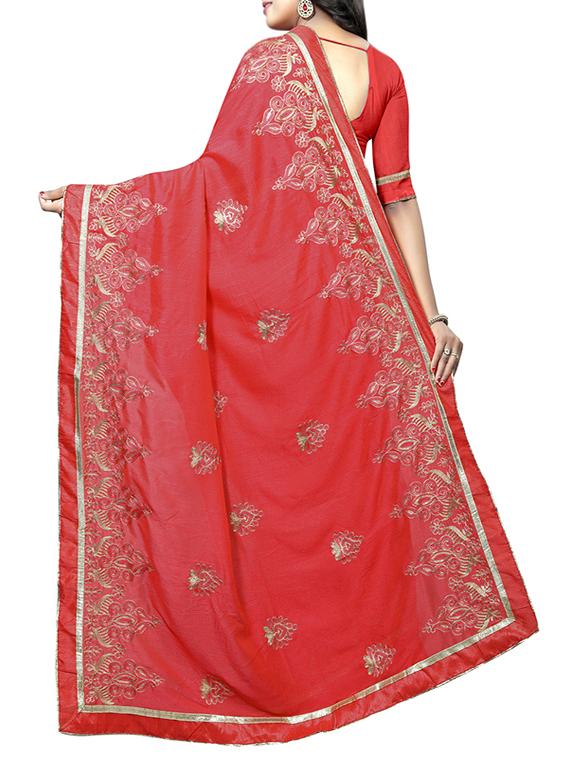 dori thread embroidered saree with blouse - 15695953 -  Standard Image - 1