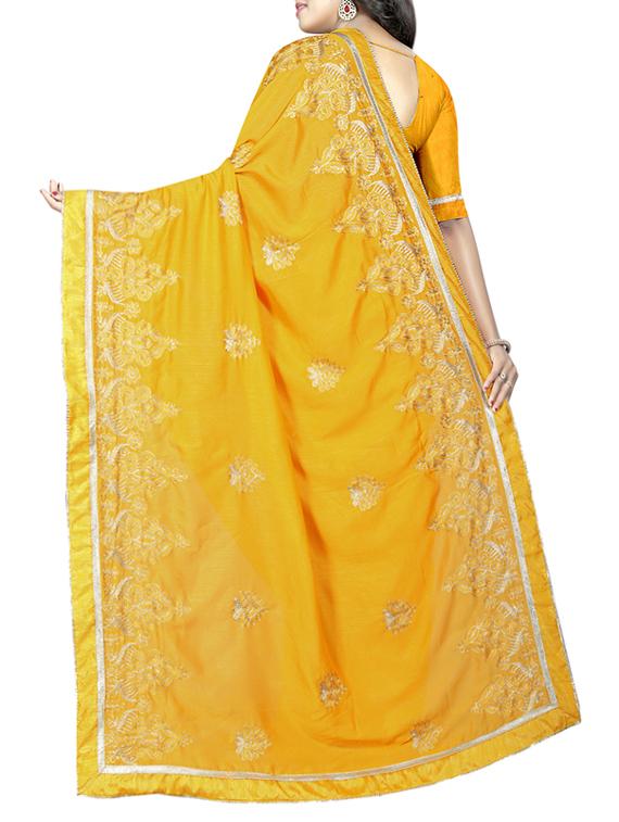 dori thread embroidered saree with blouse - 15695954 -  Standard Image - 1