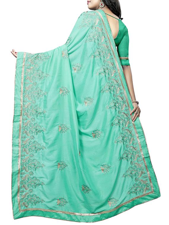dori thread embroidered saree with blouse - 15695955 -  Standard Image - 1