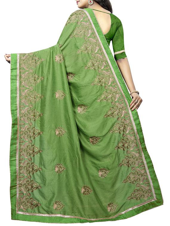 dori thread embroidered saree with blouse - 15695957 -  Standard Image - 1