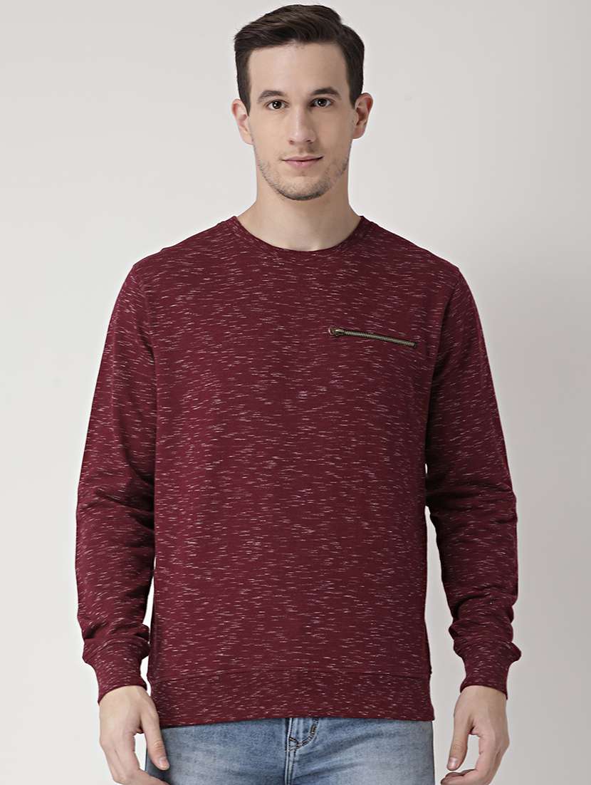 maroon melange sweatshirt