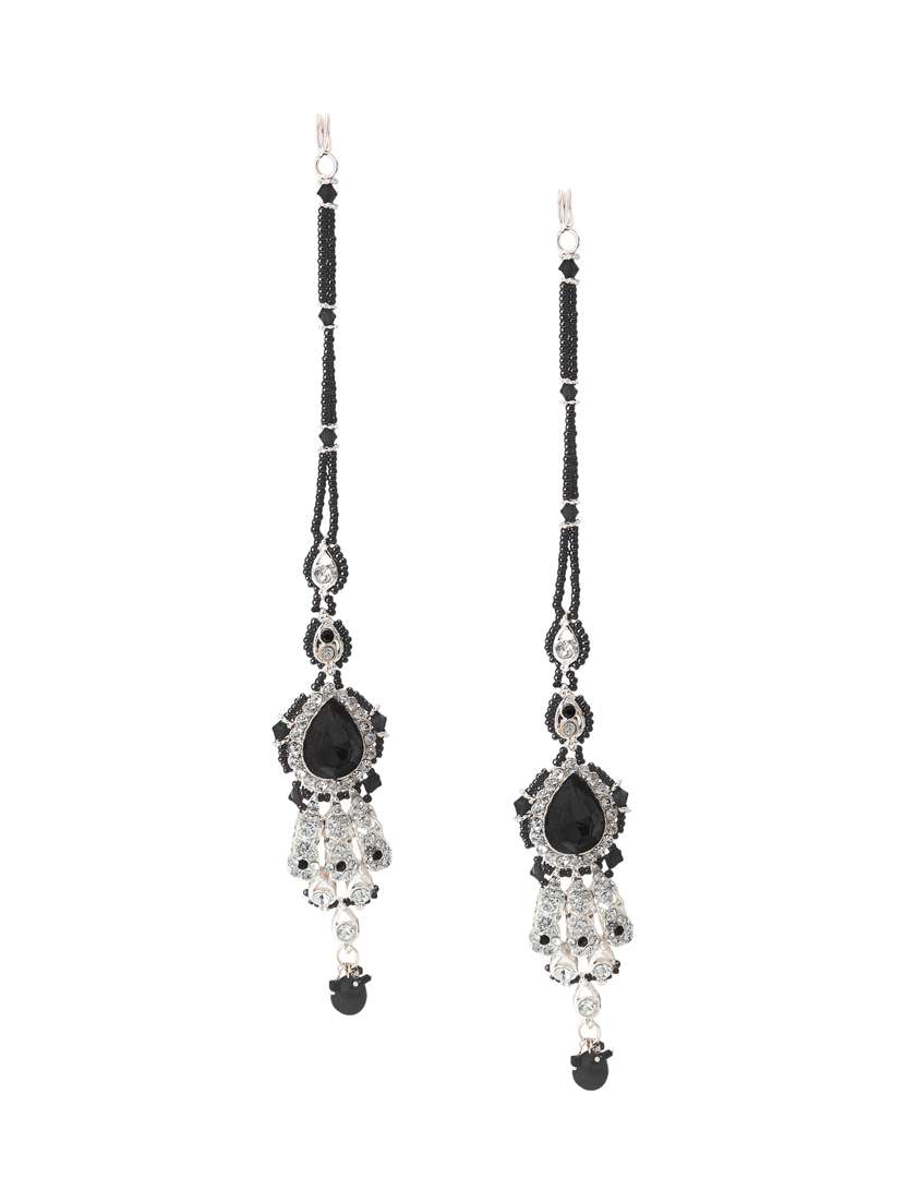 black metal necklaces and earring - 15700963 -  Standard Image - 1