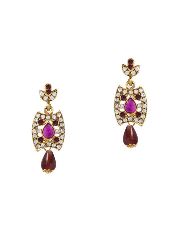 purple metal necklaces and earring - 15701029 -  Standard Image - 1