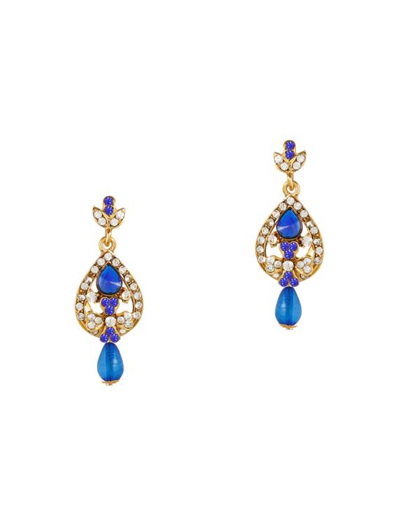 blue metal necklaces and earring - 15701030 - Standard Image - 1