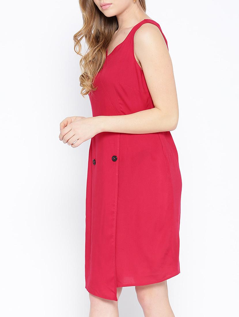 front overlap button detail dress - 15701117 -  Standard Image - 1