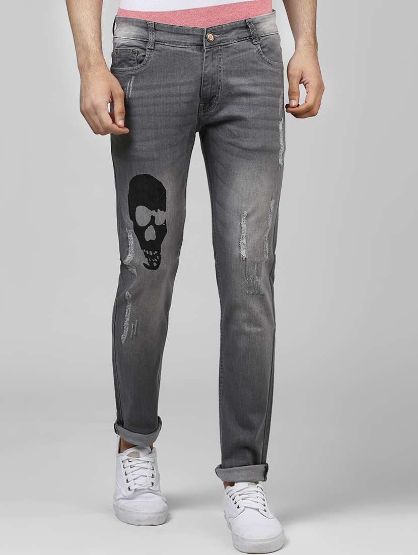 mens slim fit distressed jeans