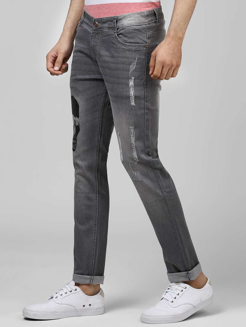 mens slim fit distressed jeans - 15701659 -  Standard Image - 1