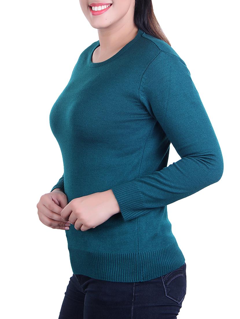 teal blue knitted top - 15701889 - Standard Image - 1
