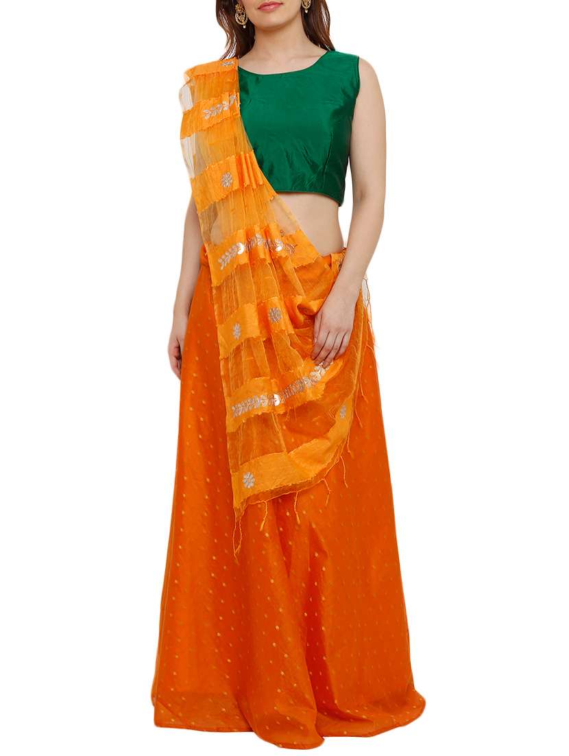 gota patti self-design flared lehenga