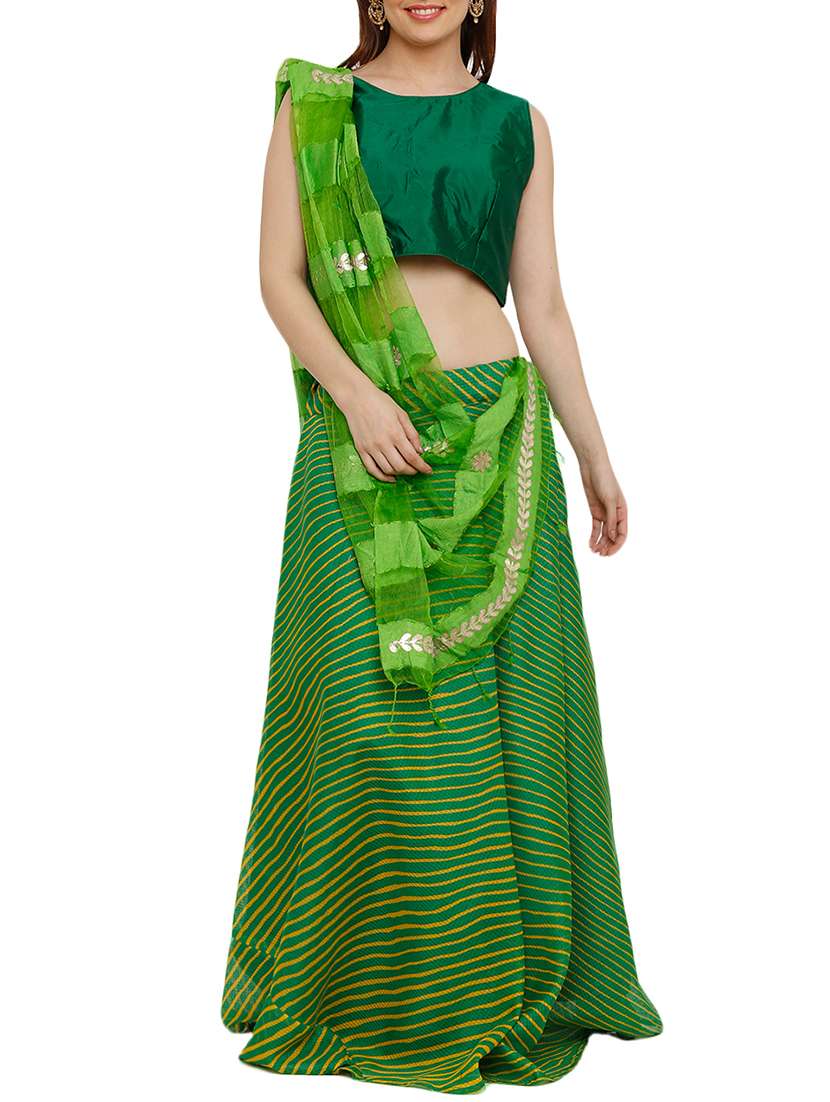 gota patti self-design flared lehenga