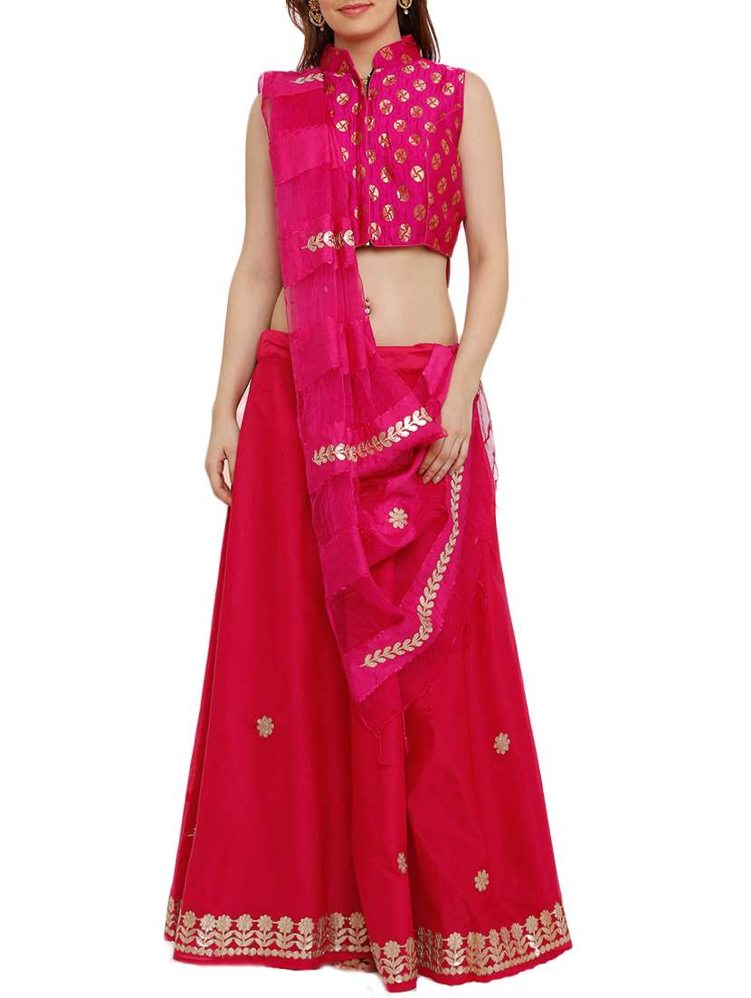 gota patti self-design flared lehenga