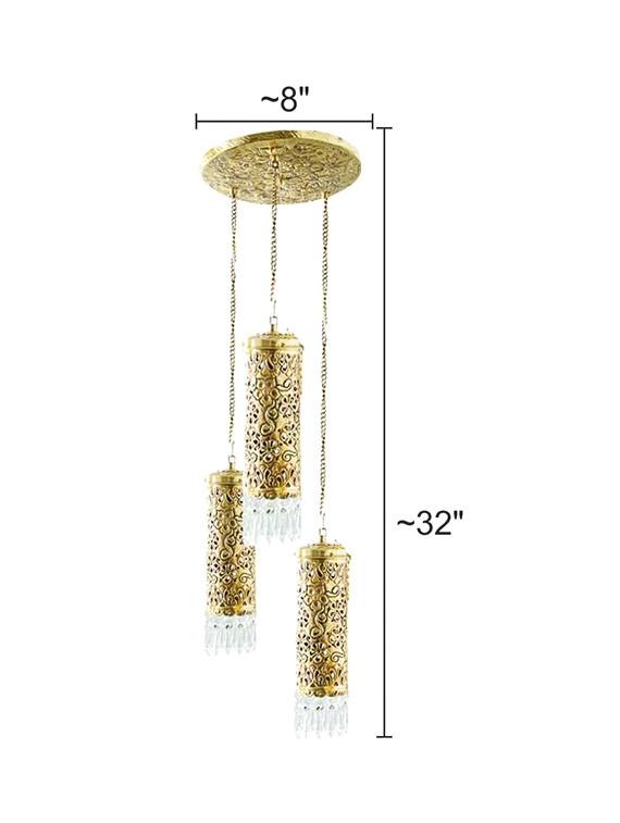 fos lighting usha 5 light antique brass chandelier - 15703634 - Standard Image - 1