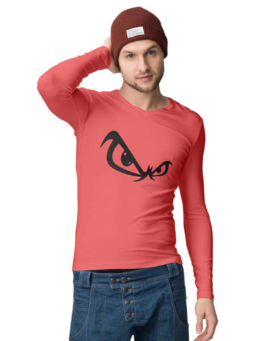 red cotton chest print t-shirt - 15704662 -  Standard Image - 1
