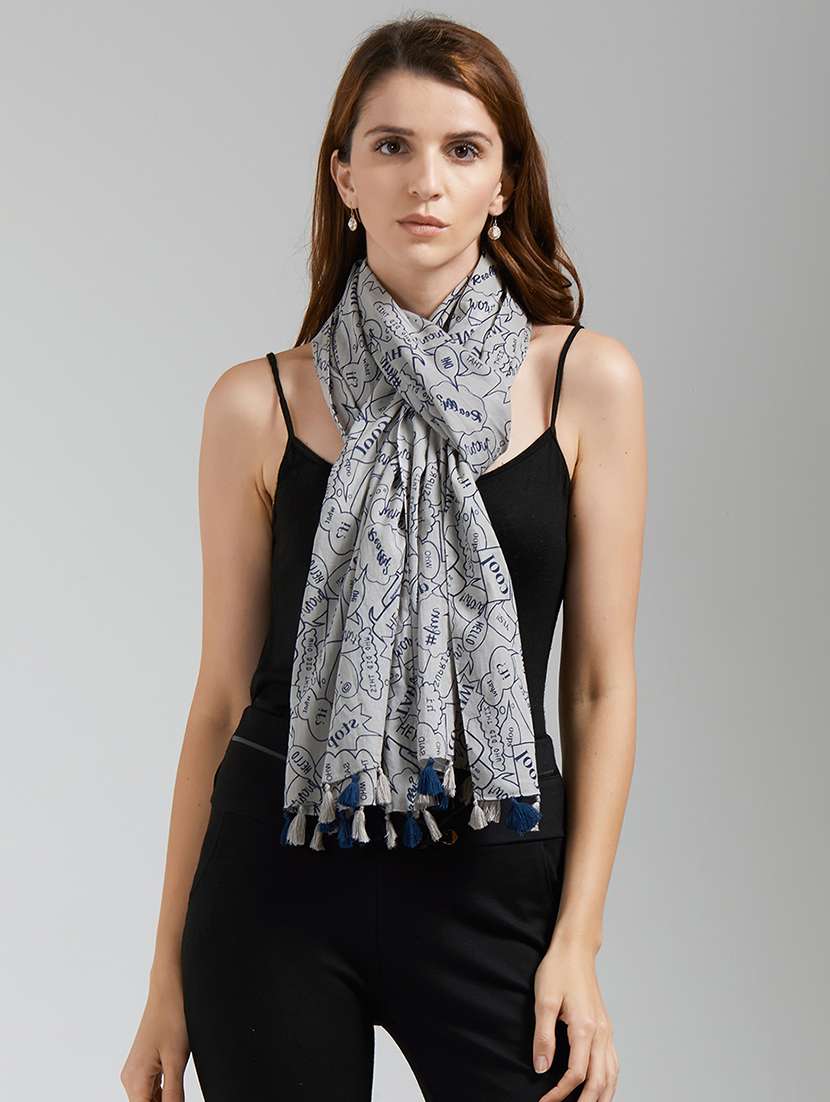 Grey Cotton Stole