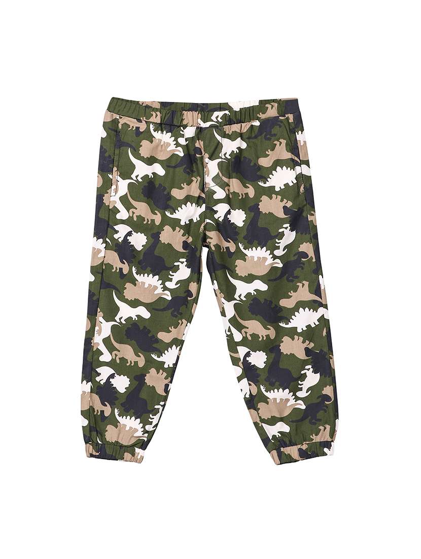 pocket detailed animal print jogger