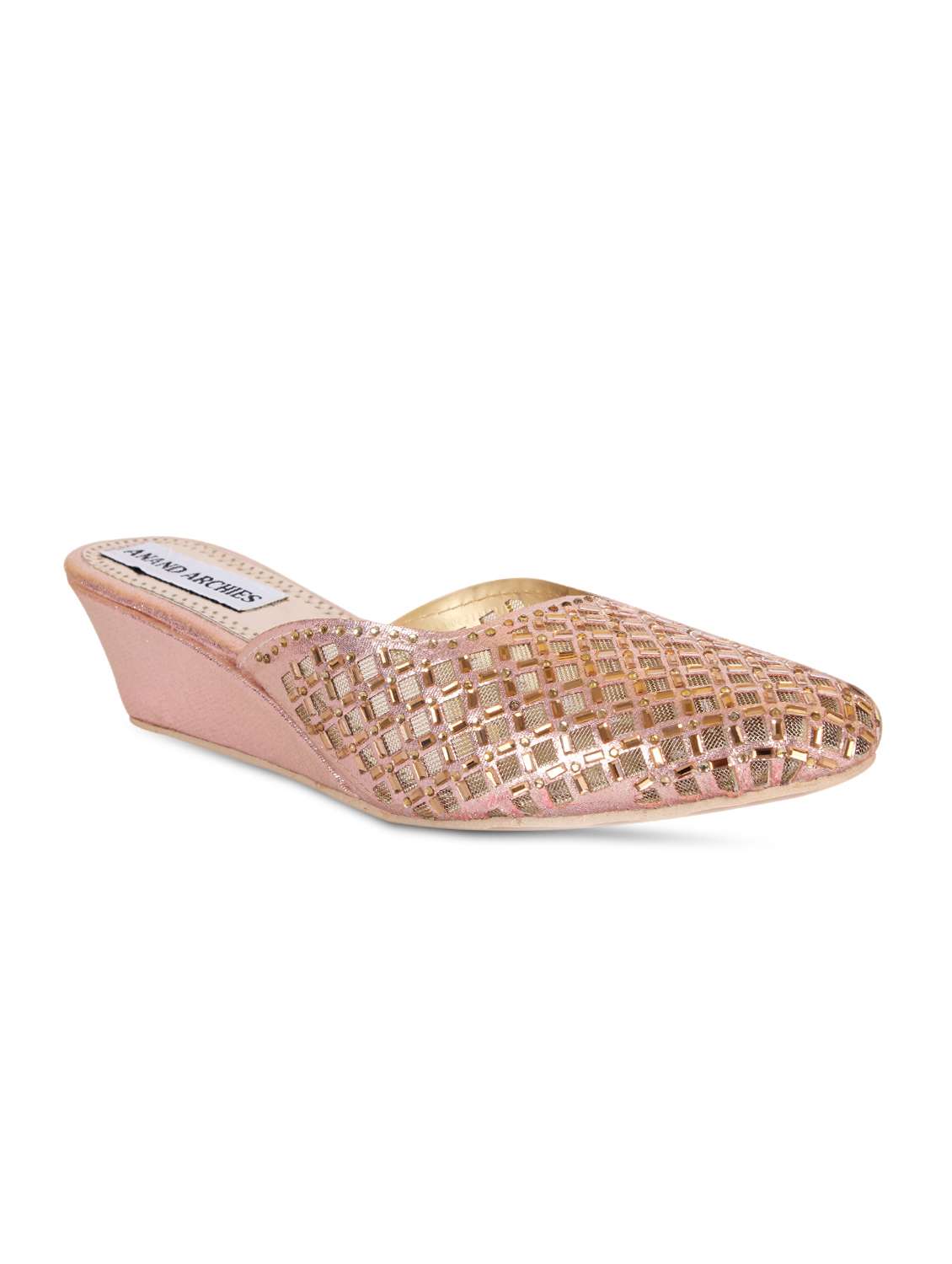 embellished pink wedge