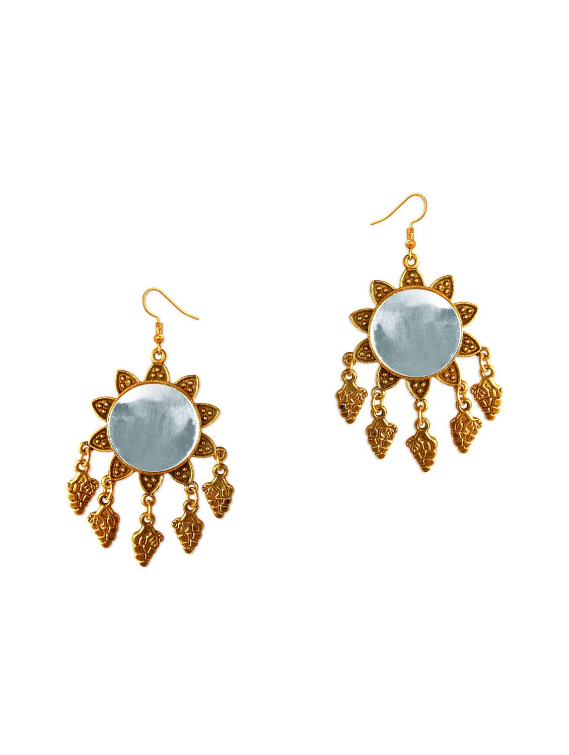 gold tone drop earrings