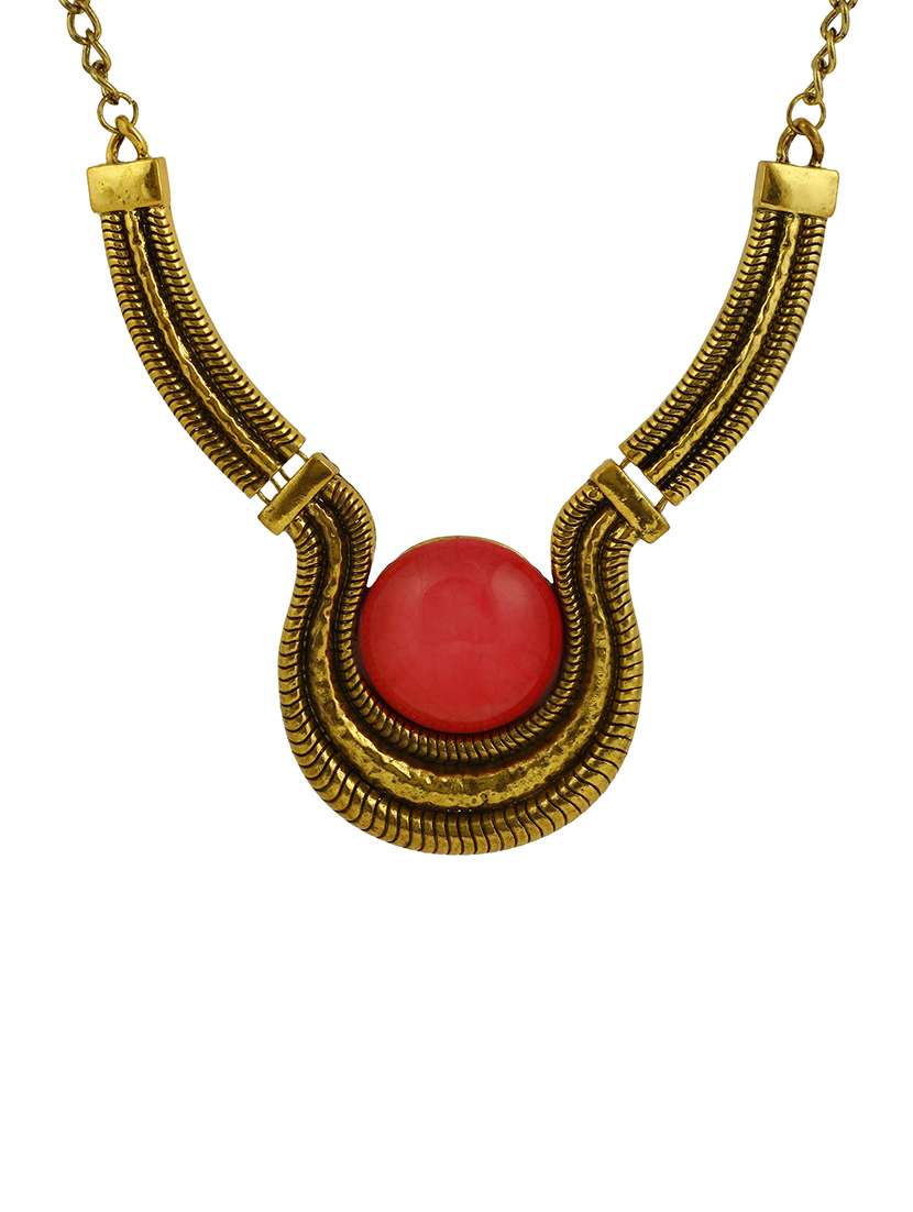 gold tone short necklace