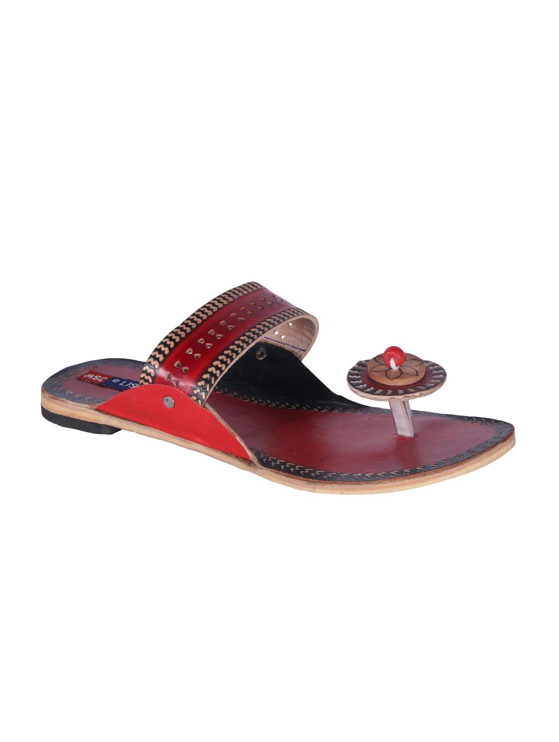 red open thong kolhapuris